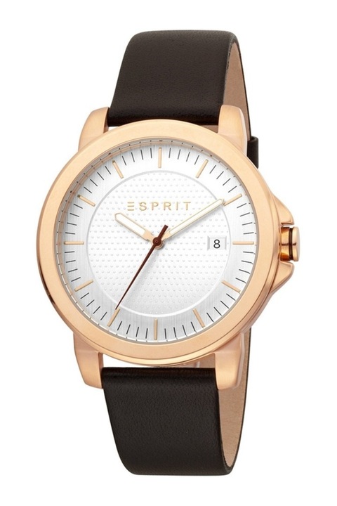 Мъжки часовник, Esprit, естествена кожа, 42 мм, черен, ES1G160L0025