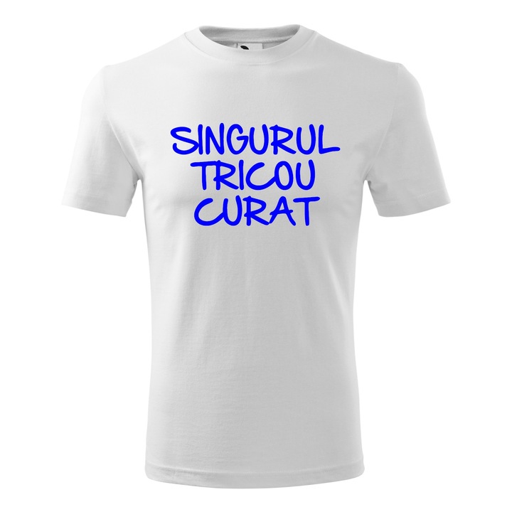 Tricou Barbat, Personalizat "Singurul tricou curat", Alb, Marime XXL