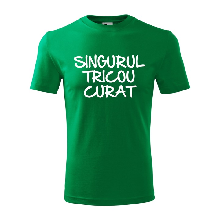 Tricou Barbat, Personalizat "Singurul tricou curat", Verde, Marime XXL