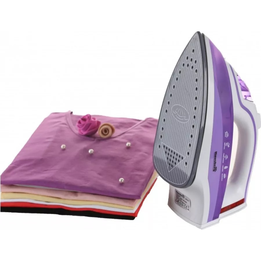 Fier de calcat, talpa ceramica, jet de abur 12g/min, abur pe verticala 25g/min, sistem antipicurare, sistem autocuratare, 2200W, Mov