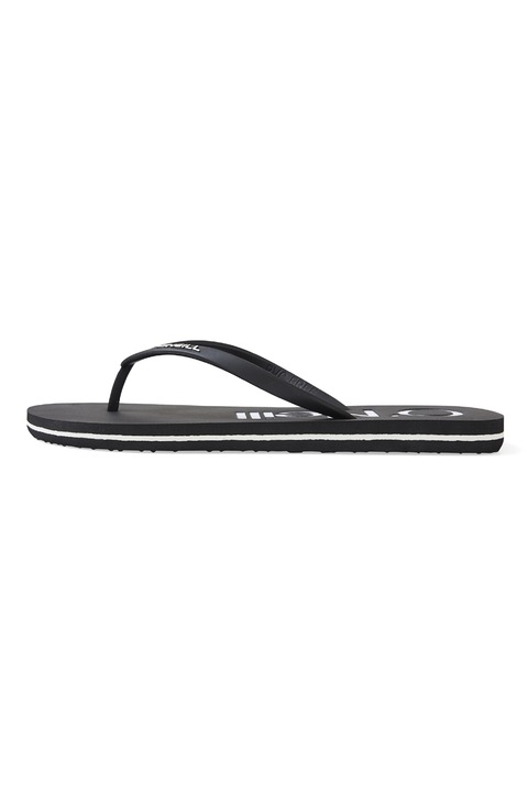 O'Neill, Papuci flip-flop cu logo contrastant pe brant Profile Logo, Negru, 39