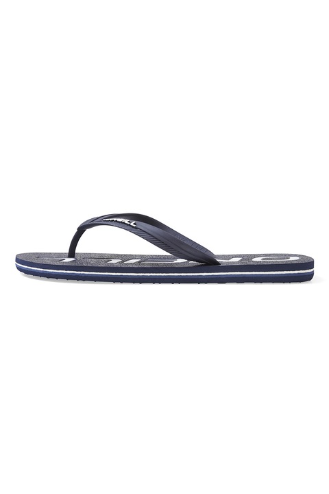 O'Neill, Papuci flip-flop cu logo, Alb, Bleumarin, 44