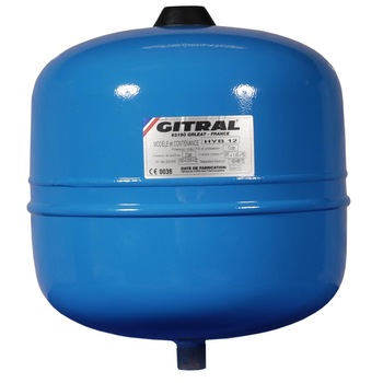 Vas de expansiune 8 litri, Gitral HYB8, membrana fixa, 10 bar, apa potabila, sisteme pompare Vas de expansiune 8 litri, Gitral HYB8, membrana fixa, 10 bar, apa potabila, sisteme pompare