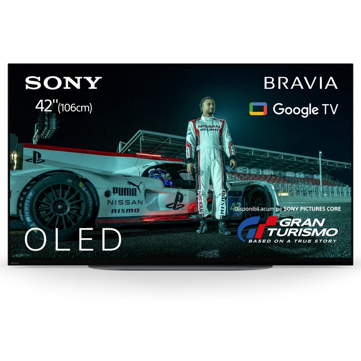 Televizor Sony OLED 42A90K, 107 cm, Smart Google TV, 4K Ultra HD, 100 Hz, Clasa G