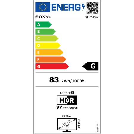 Televizor Sony OLED 55A80K, 139 cm, Smart Google TV, 4K Ultra HD, 100Hz, Clasa G