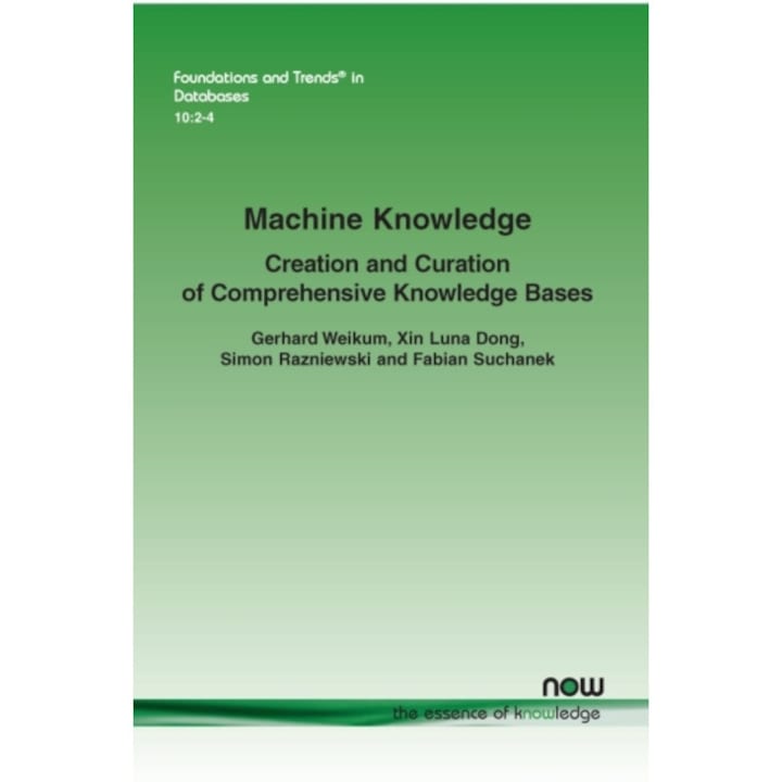 Machine Knowledge de Gerhard Weikum