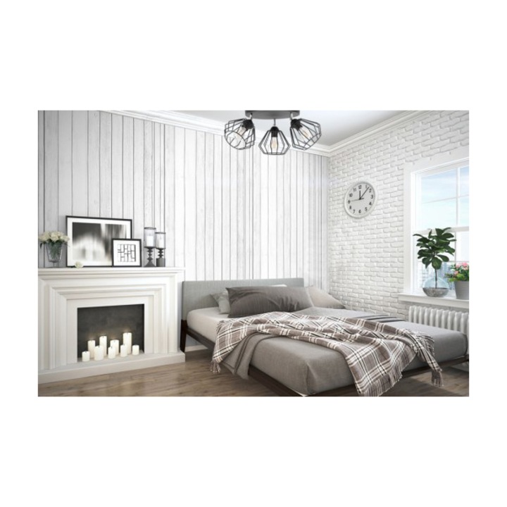 Plafoniera reglabila, Light Home, Diamond, 3 puncte de lumina, E27, 230V, 60W, 0x36cm, Clasa A, LED, Metal, Negru