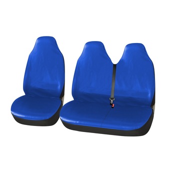 Set huse Scaune Auto Universale Fata Flexzon, Piele ecologica, albastru, 2+1 BUS Van Set huse Scaune Auto Universale Fata Flexzon, Piele ecologica, albastru, 2+1 BUS Van