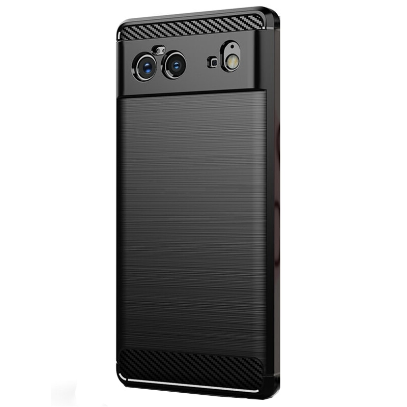 Husa compatibila cu Google Pixel 6 TPU Carbon - Negru