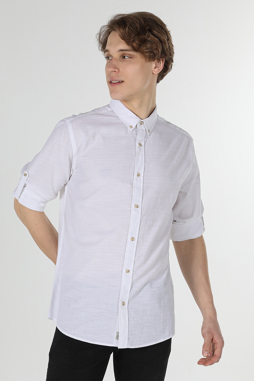 COLIN'S, Camasa din bumbac, Alb, 2XL