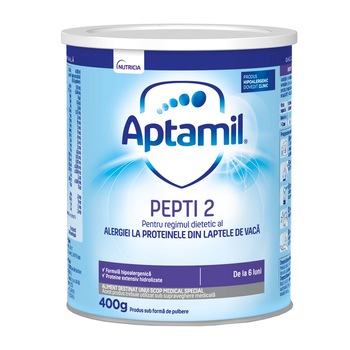 Lapte praf Aptamil Pepti 2, 400 g, 6-12 luni Lapte praf Aptamil Pepti 2, 400 g, 6-12 luni