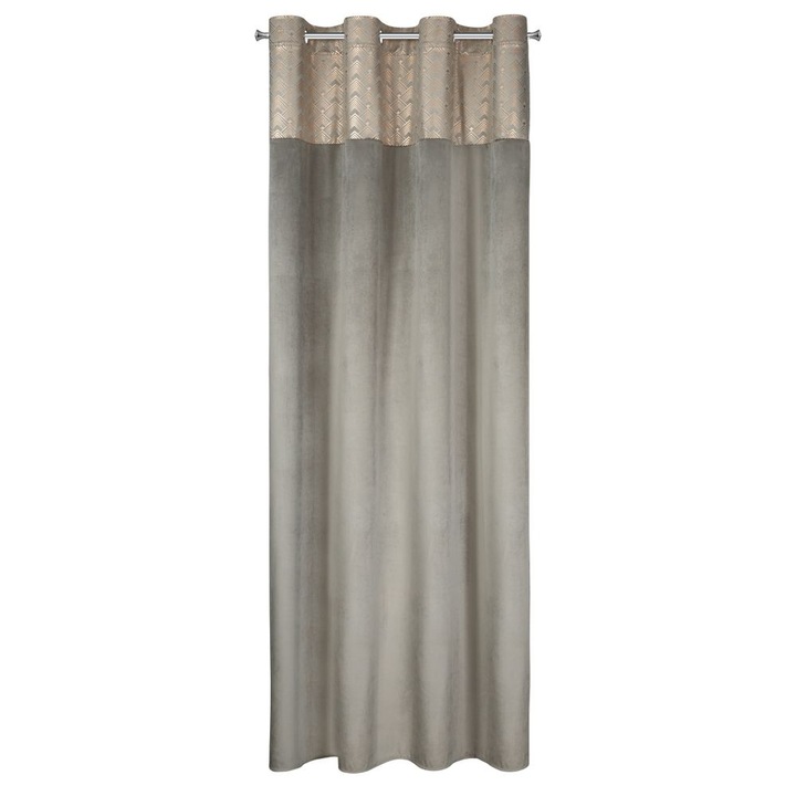 Завеса Eurofirany ELEN, Метални халки, стомана, шампанско, 140x250 см