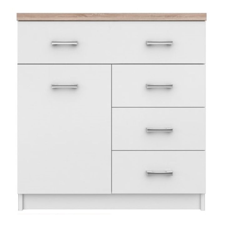 Скрин бледо бял натурален дъб сонома Topty 80x33x85 см