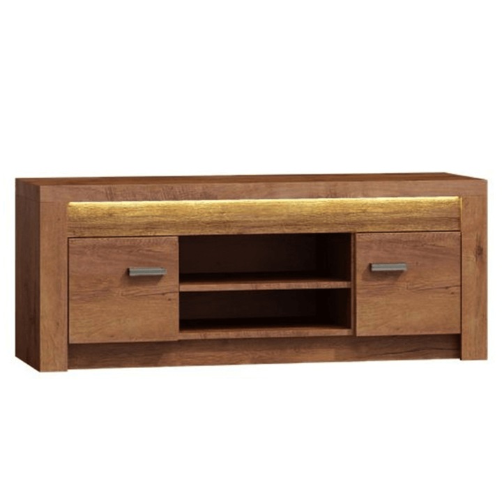 TV láda 2 ajtó 2 polc halványbarna hamuból Infinity 137x42x53 cm