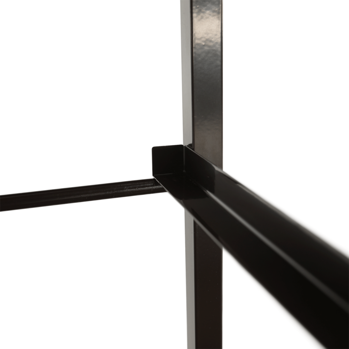 Comoda DacEnergy©, constructie metalica, 4 sertare de panza, cu manere din lemn, 58 x 78,5 x 29 cm, nuante de maro