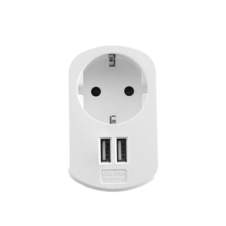 Priza protectie la supratensiune Technik 2xUSB 16A