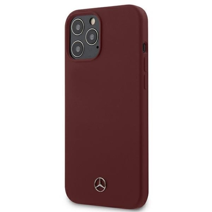 Калъф Mercedes MEHCP12LSILRE Silicone Line, за iPhone 12 Pro Max, червен