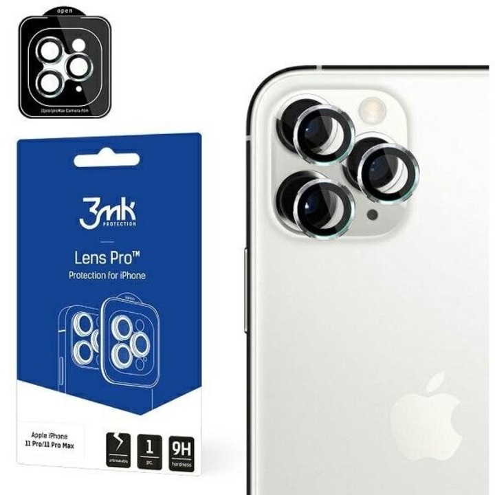 Протектор 3Mk Lens Protection, за iPhone 11 Pro / 11 Pro Max, за камера, с поставка, за слагане