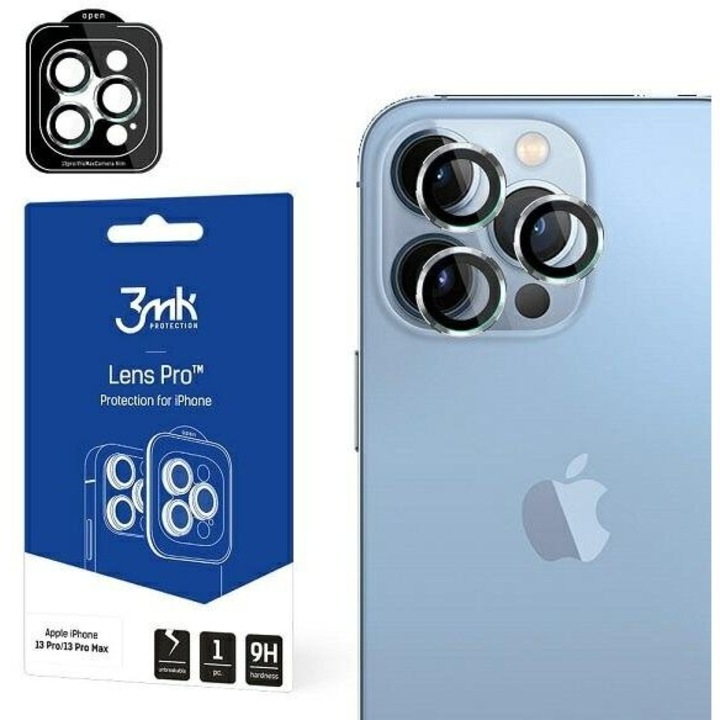 Протектор 3Mk Lens Protection, за iPhone 13 Pro / 13 Pro Max, с поставка, за слагане, за камера