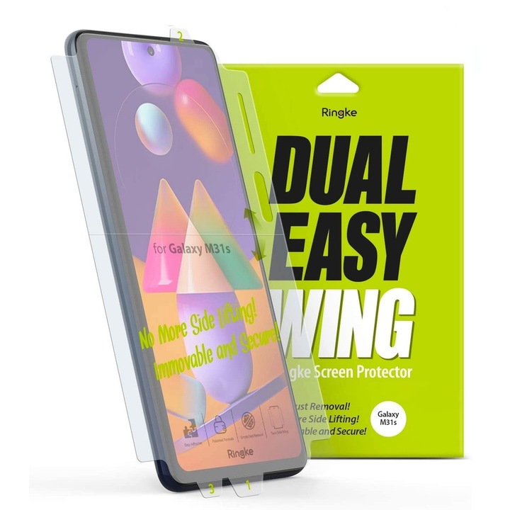 Протектор Ringke Dual Easy Wing, за Samsung Galaxy M31s, 2 броя