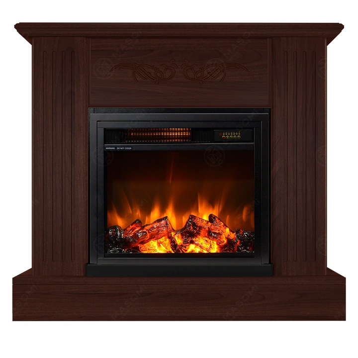 Semineu electric, Masomi, Smith 17 & Bahus-17' 1600 W, Nuc negru, 86*80*22 cm