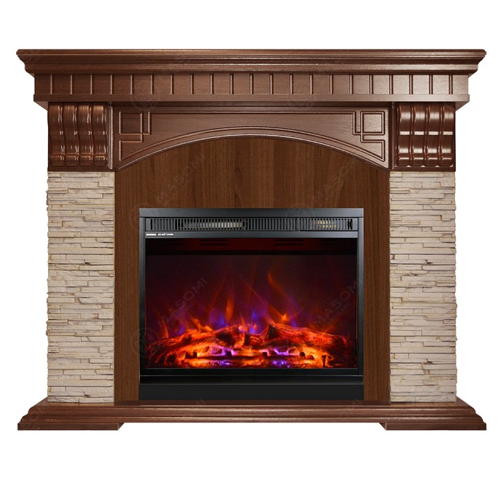 Semineu electric, Masomi, Terra 26 & Loran-23 Color' 1600 W, Nuc deschis, 116*95*34 cm