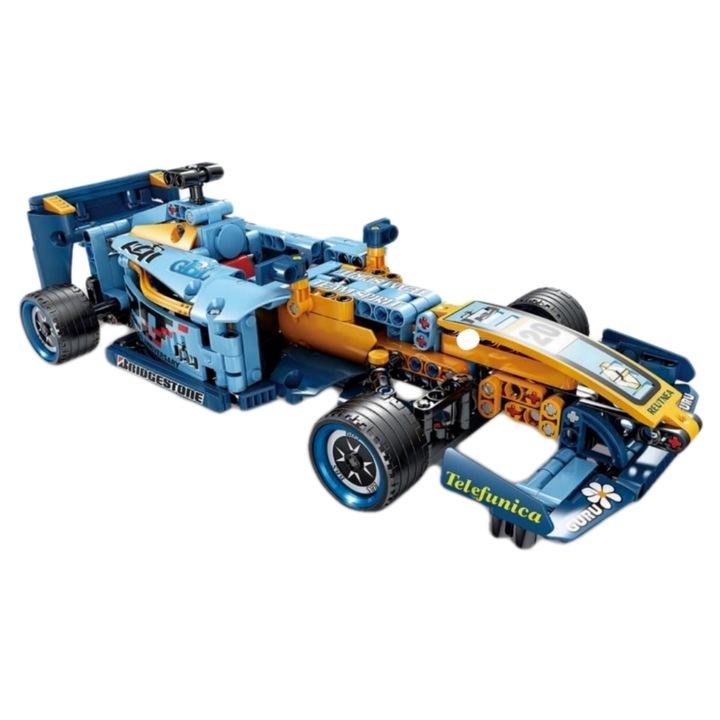 Set de constructie, 511 piese, Blue Race Machine