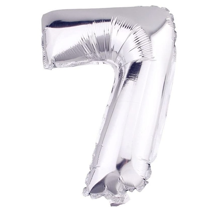 Fólia lufi figura 7, Zola®, ezüst, 76 cm