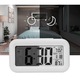 Ceas de birou cu alarma/calendar/termometru, Display LED, 13.5x7.5x4.5 cm, Alb