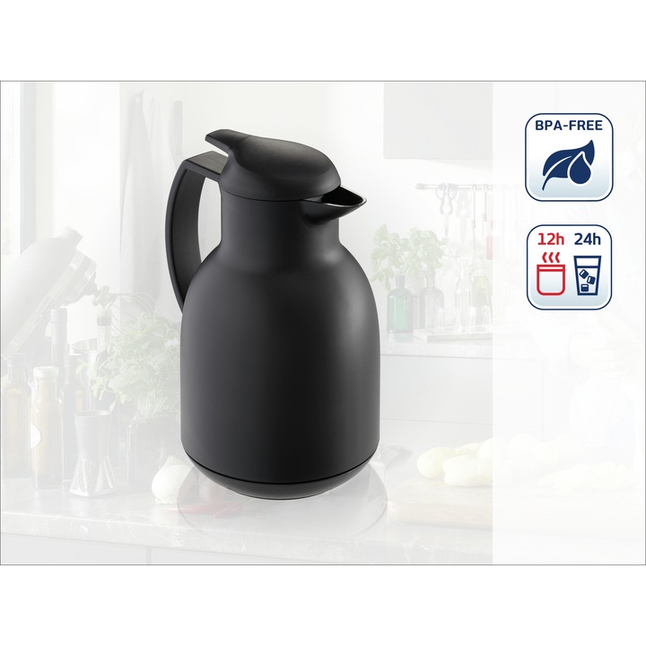Termos Leifheit Bolero, Negru, 1 L