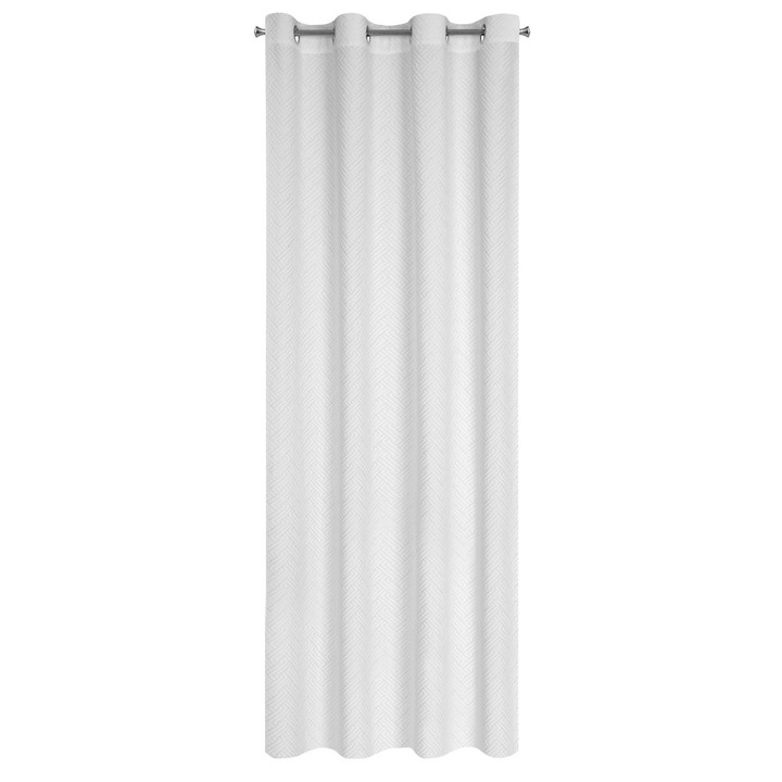 Eurofirany ISLA dekoratív függöny, fém gyűrűkkel, 140x250 Fehér