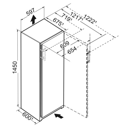Congelator Liebherr FNd 4655 Prime, NoFrost, 200 l, H 145.5 cm, Clasa D, Alb