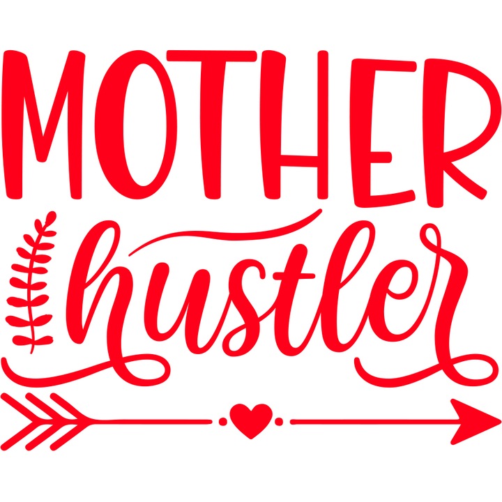 Scktier decorativ pentru perete, Mother hustler, 35x25cm, rosu