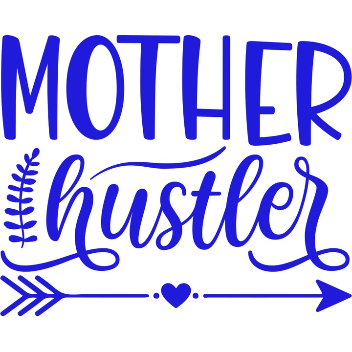 Scktier decorativ pentru perete, Mother hustler, 35x25cm, albastru