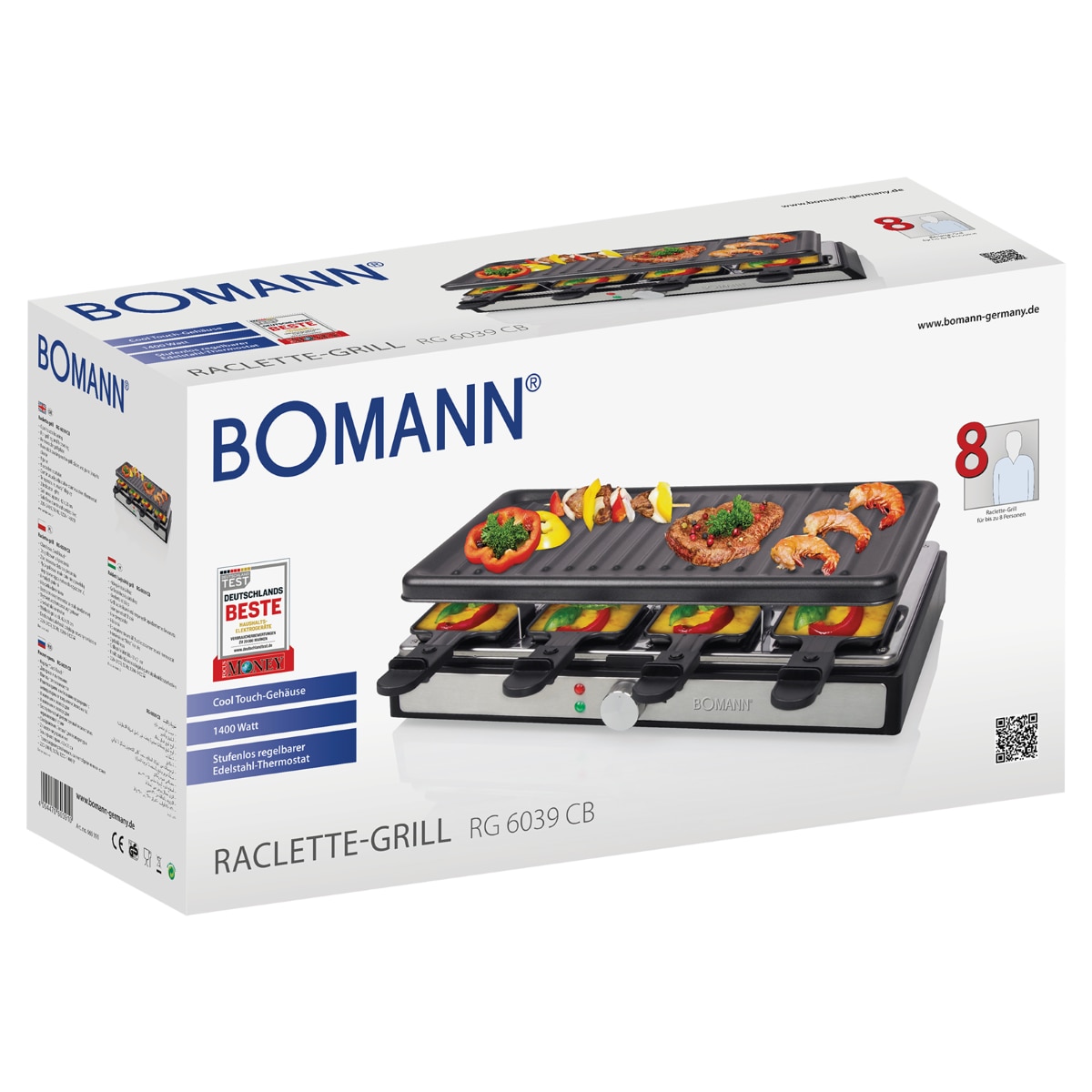 Plita Grill Si Raclette Electrica Bomann Rg Cb X Cm