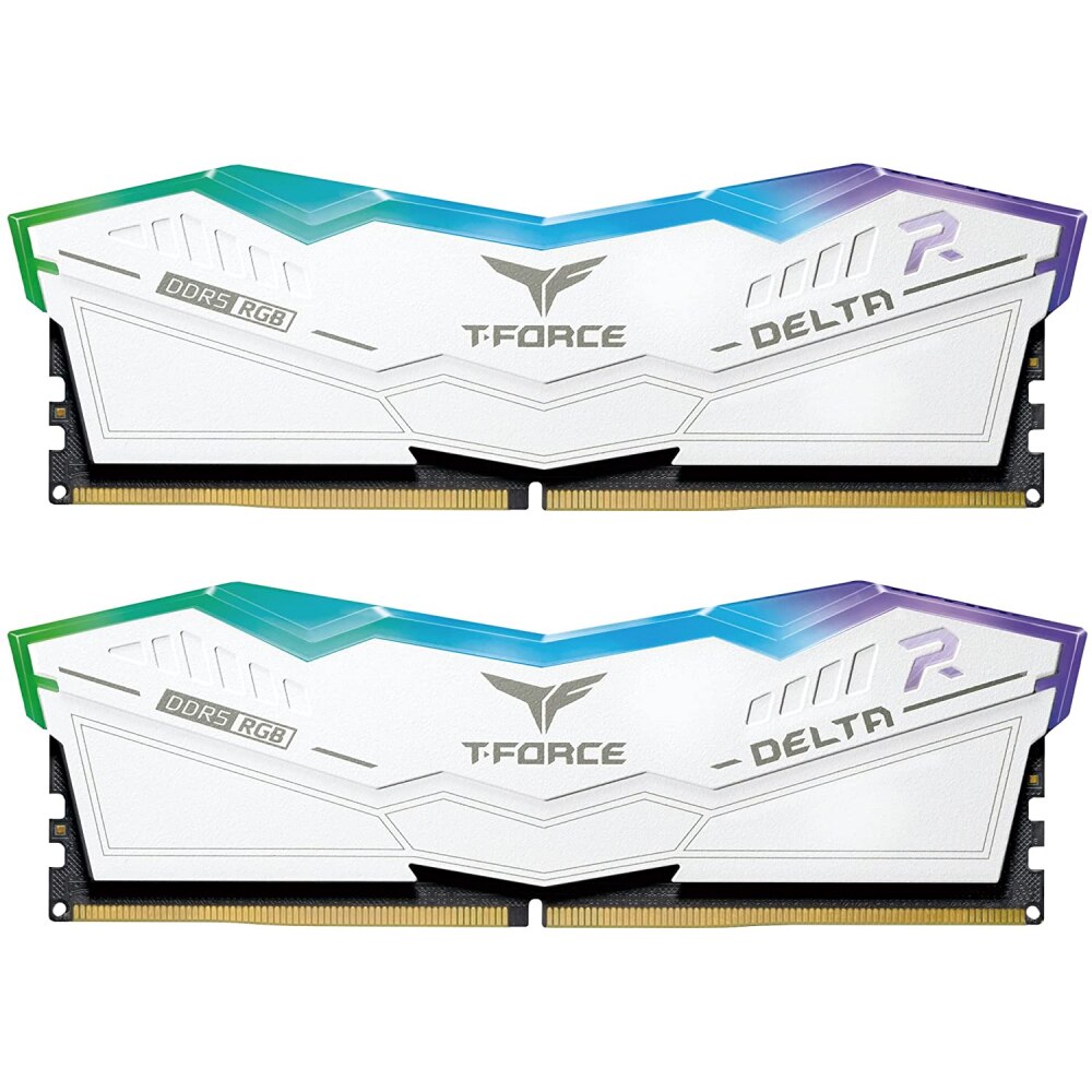 Memorie Team T-Force Delta, RGB White, DDR5, 32GB, 6400MHz, CL40