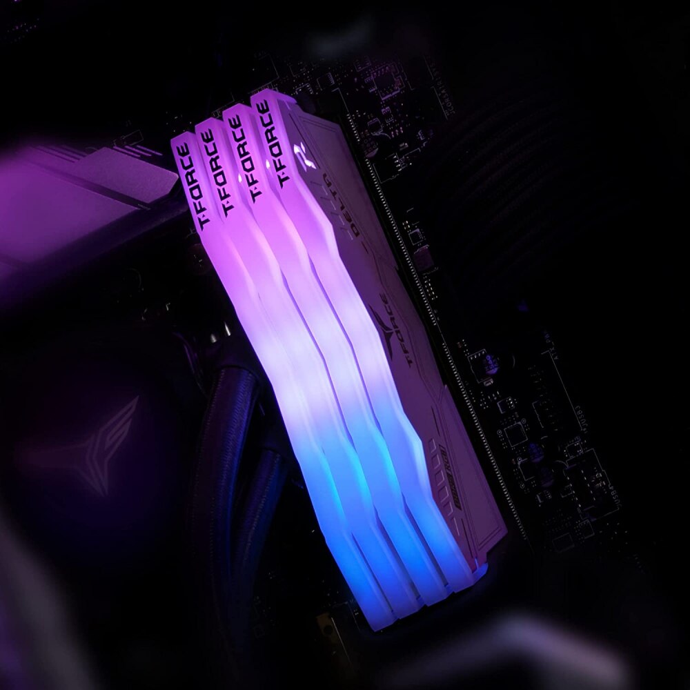 Memorie Team T-Force Delta, RGB White, DDR5, 32GB, 6400MHz, CL40