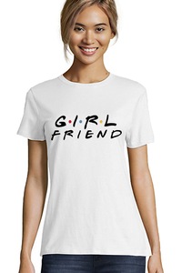Egyedi női póló "Girlfriend", fehér , L