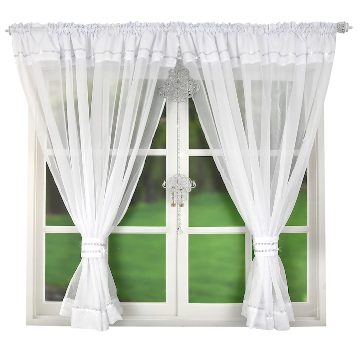 Перде Лагос, 400x160 см, Бял