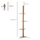 Ansamblu de joaca pentru pisici PawHut, PAL, 43x27x228-260cm, Maro