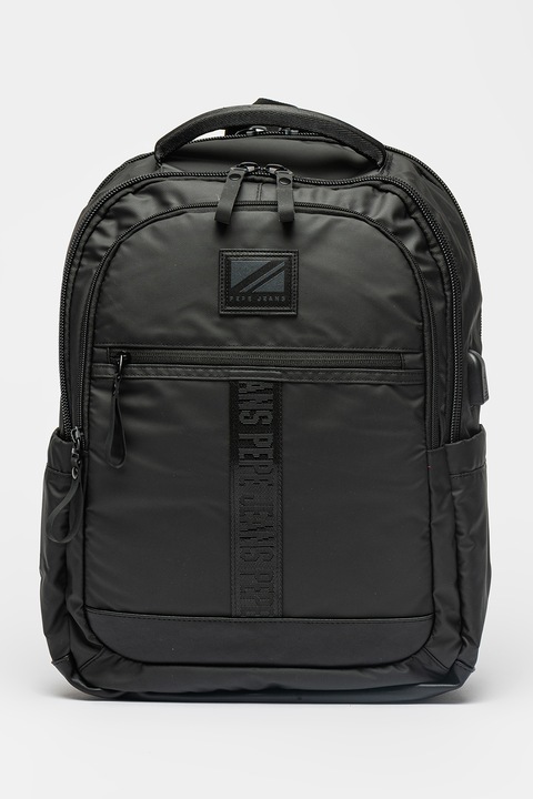 Pepe Jeans London, Rucsac cu 3 compartimente pentru laptop, Gri antracit