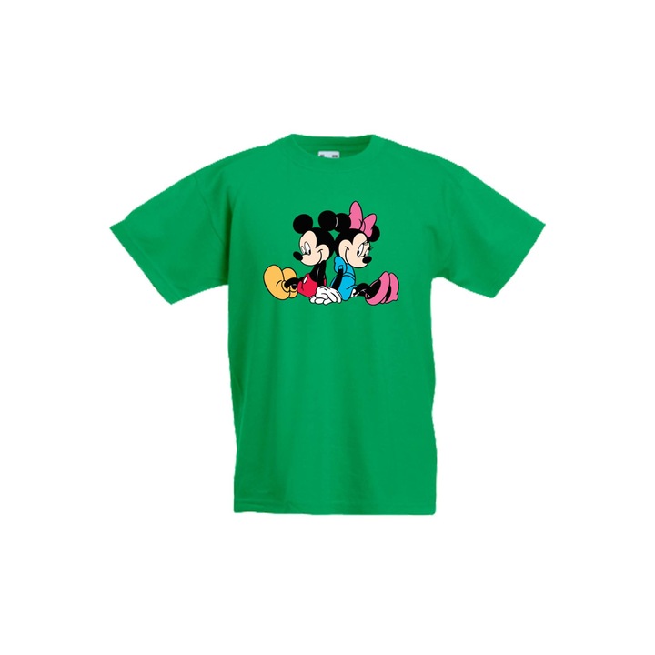 Детска Тениска Мики Маус Мини Маус Minnie Mouse Mickey Mouse Disney Tralala Mickey & Minnie 2, Зелен, XS - 3-4 г. (104-116)