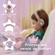 Casti Audio pentru Copii, PowerLocus Mio, Bluetooth, cu volum limitat, roz