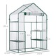 Sera de gradina, Outsunny, Polietilena/Otel, Rezistenta la apa, Protectie UV, 142 x 73 x 195 cm, Verde