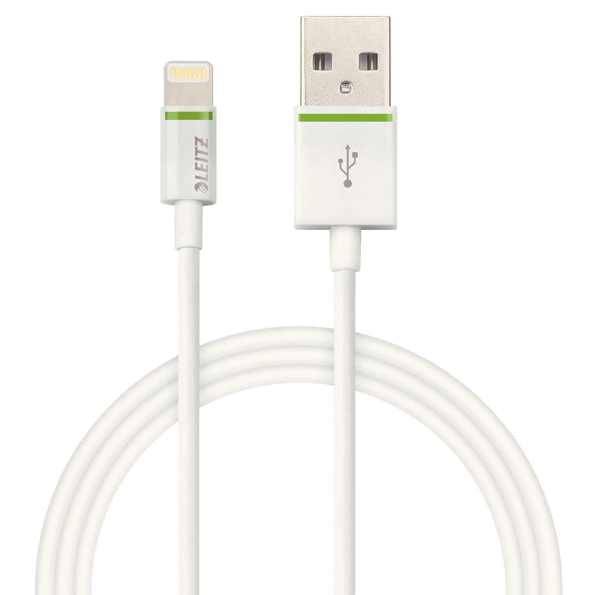 Cablu de date Leitz Complete Lightning - USB XL, 2 m alb