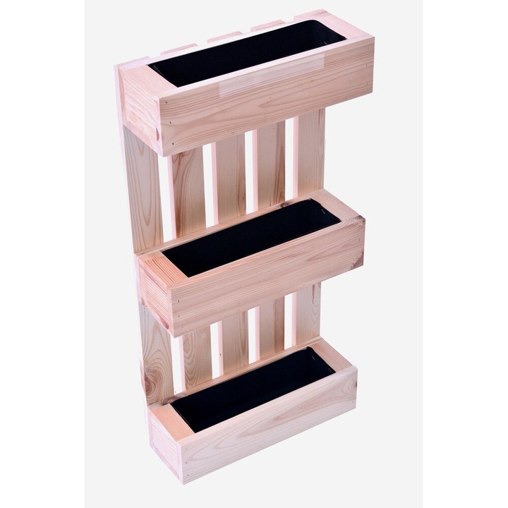 Rojaplast Eur paletta fenyőfából készült virágtartó állvány - natúr