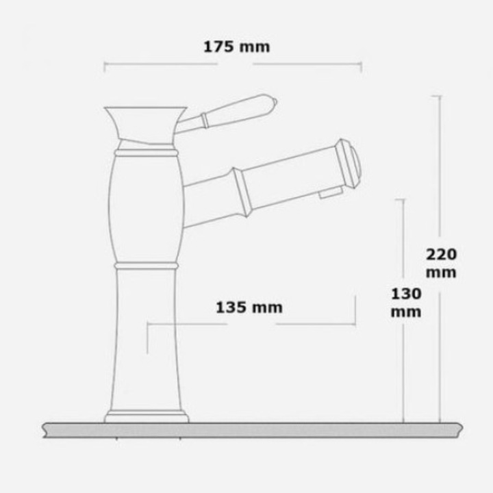 Mosdócsap, TRENDY S, rózsaarany, extrahálható zuhanyfej