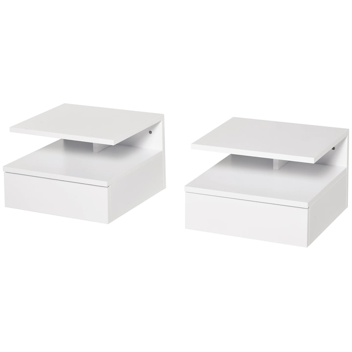 Комплект 2 x нощни шкафчета Homcom, PAL, 35 x 32 x 22.5 см