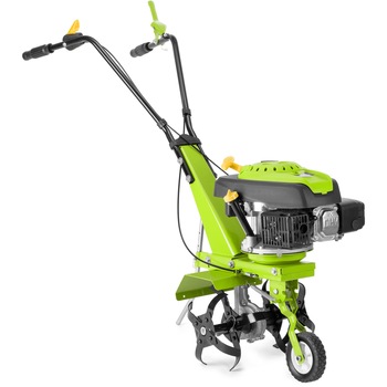 Motosapa pe benzina Fieldmann FZK 6015-B, putere 2.9 CP, 139 CC, 2.2 KW, 4 timpi, latime lucru 36 cm, adancime lucru 26 cm, contine: freze + roata rabatabila transport