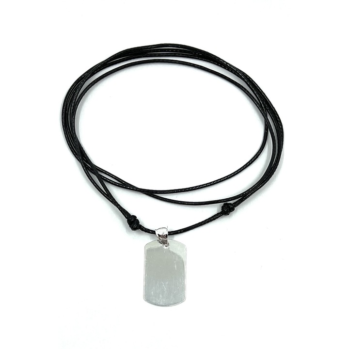 Colier Dinuzete cu placuta army argint 925, dimensiune reglabila